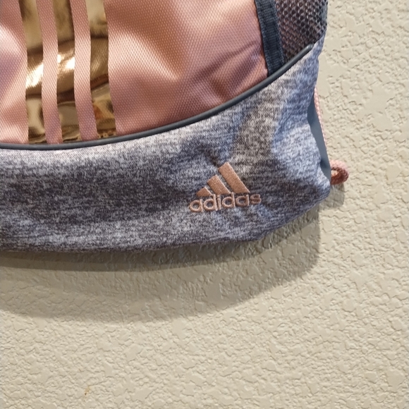 adidas Alliance 2 Sackpack, Wonder Mauve Pink/Jersey Grey/Rose Gold, One - Picture 2 of 3